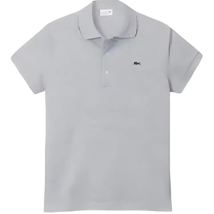 Поло с коротким рукавом и нашивкой-логотипом LACOSTE, Silver Gray-CCA