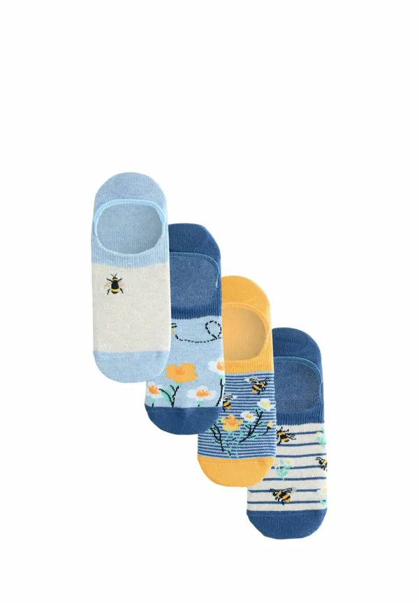 Невидимые носки, упаковка из 4 штук Next, Navy Ochre Bee