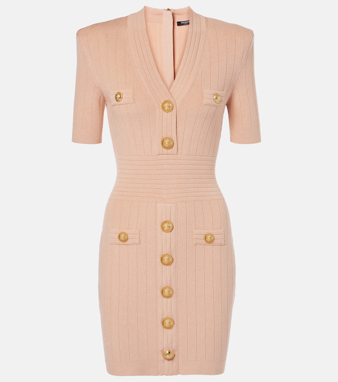 

Вязаное мини-платье Balmain, Beige Rose