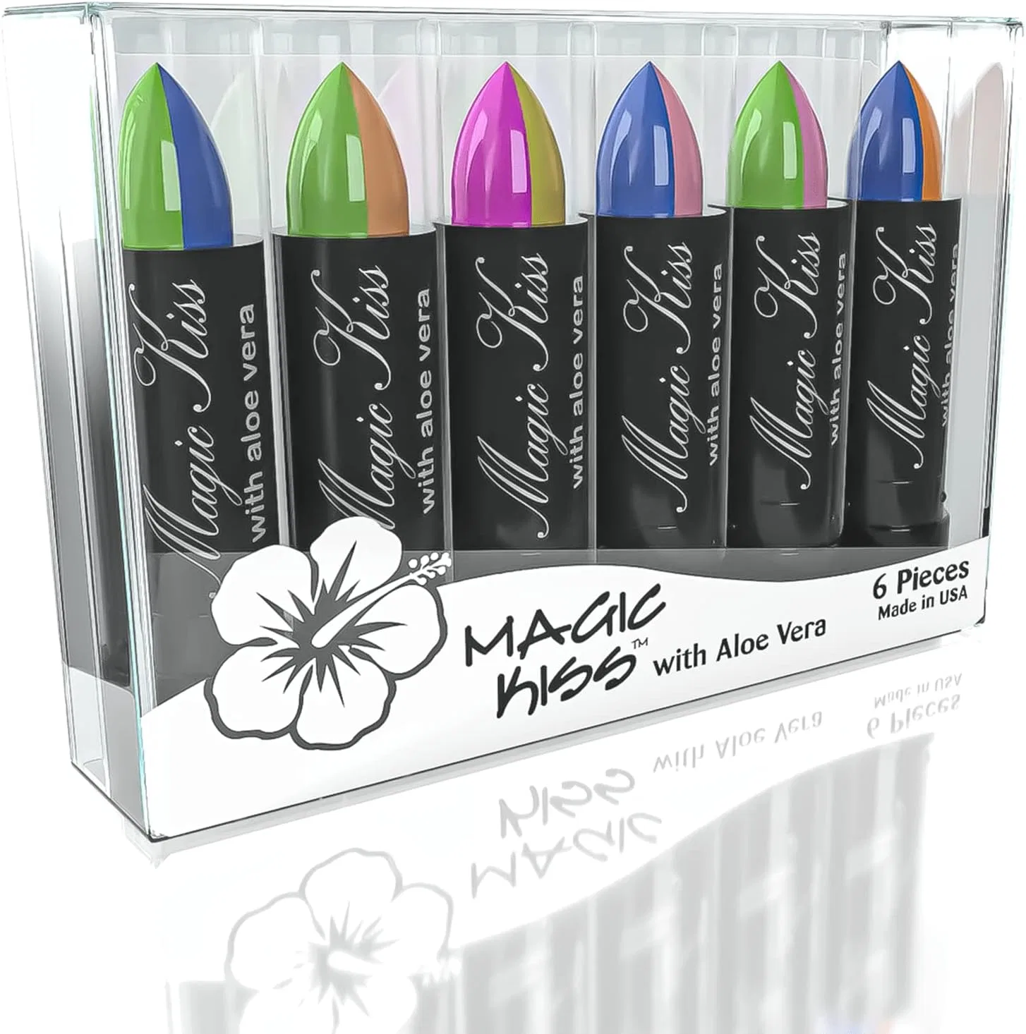 Набор губной помады Magic Kiss с алоэ вера, 6 цветов