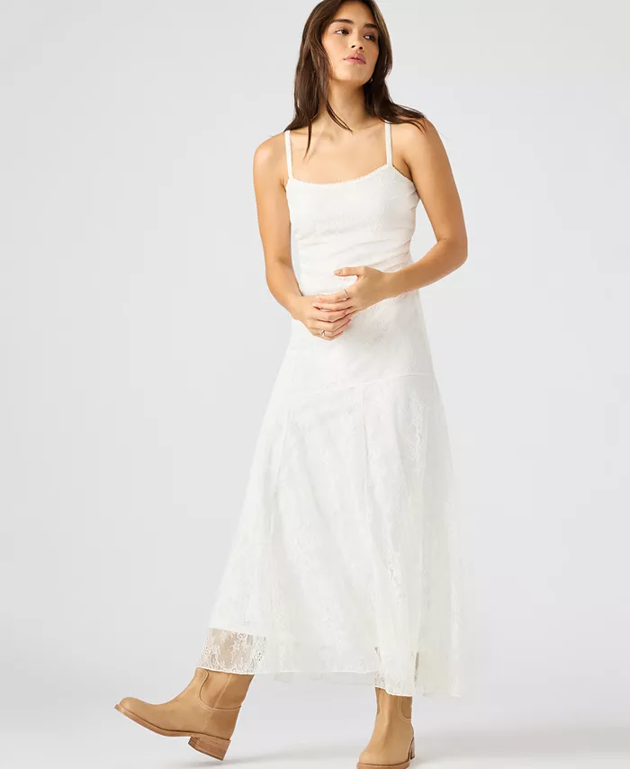 

Женское платье Veera без рукавов из кружева шантильи Steve Madden, слоновая кость/кремовый