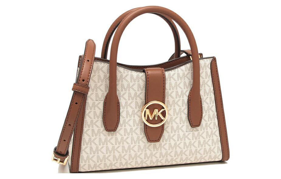 

Сумка через плечо Gabby из полиуретана с одной лямкой, Vanilla White & Brown, MICHAEL KORS