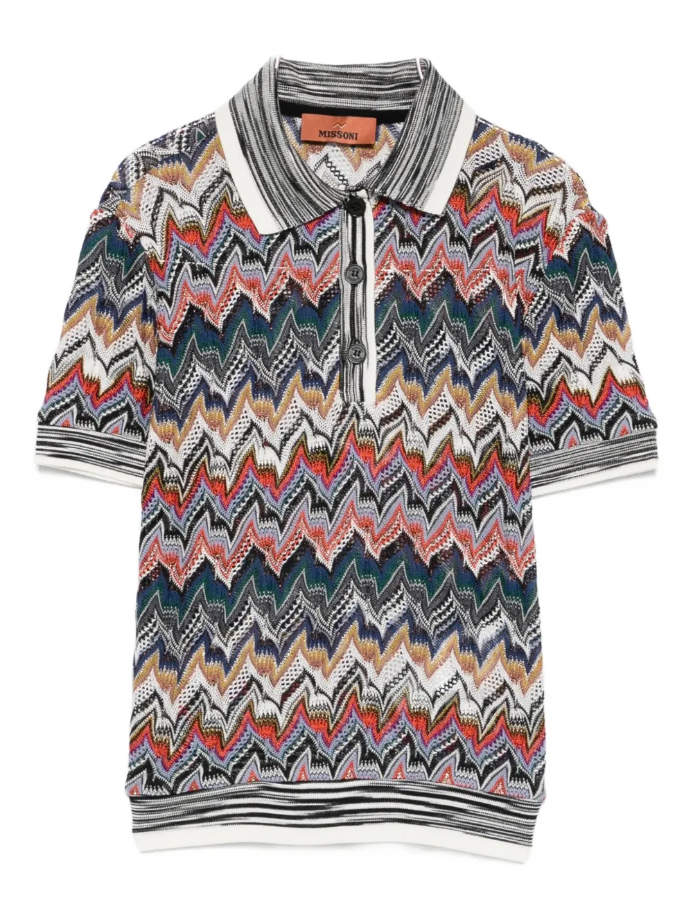 

Рубашка-поло зигзагообразной вязки Missoni, коричневый