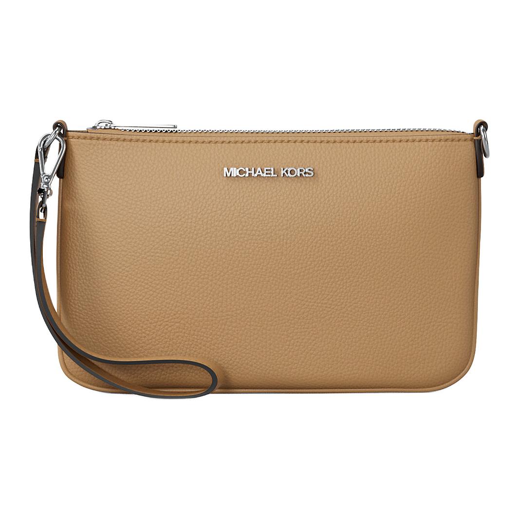 

MICHAEL KORS Кожаная сумка Jet Set клатч малого размера, женская, коричневая