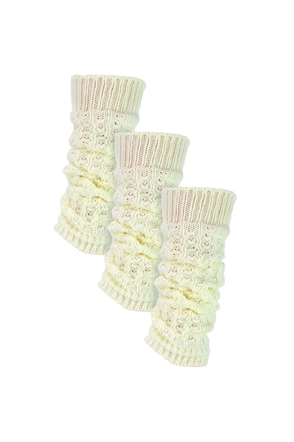

3 пары гетр в упаковке | Массивные гетры в рубчик, 80-е годы Sock Snob, бежевый