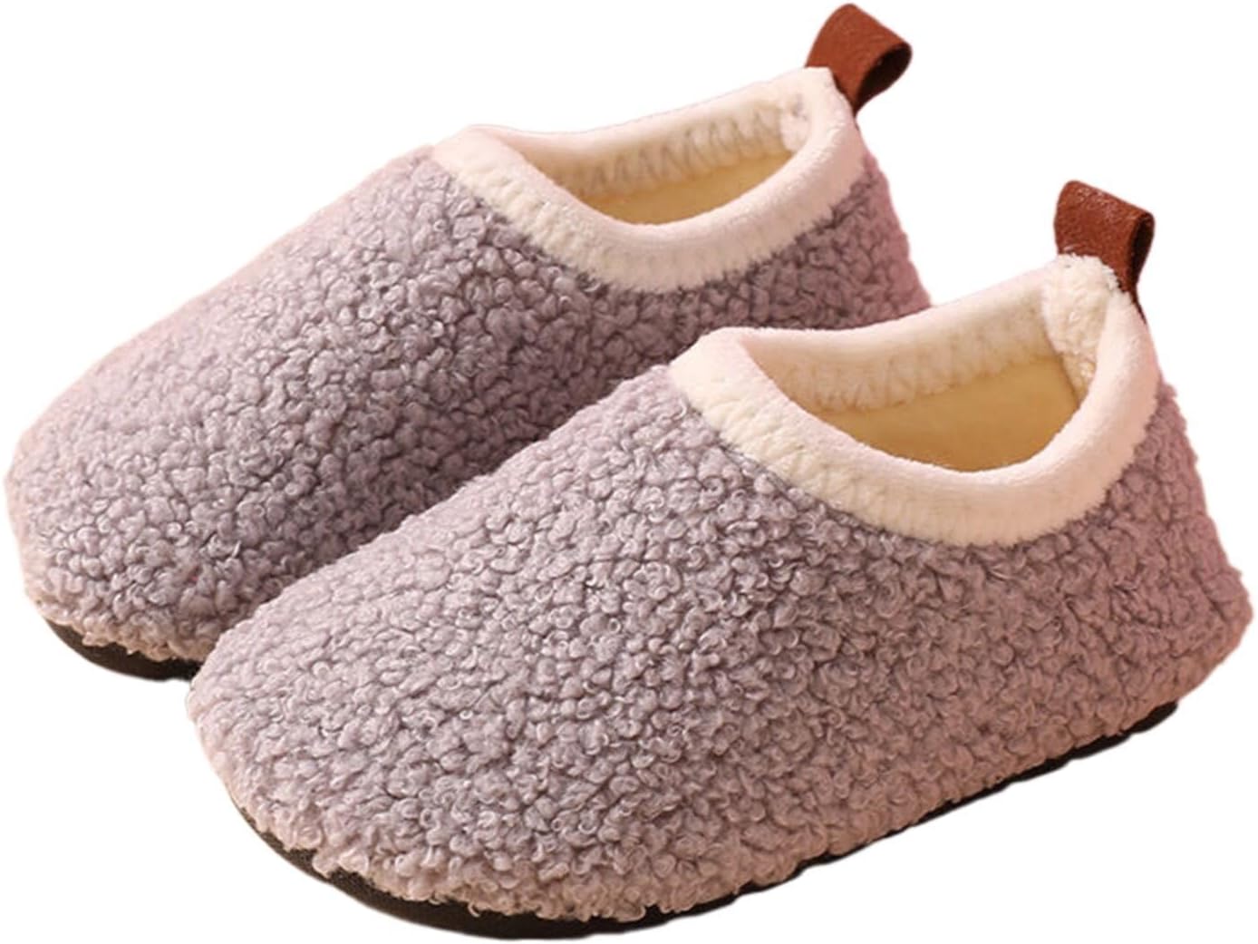 

Мягкие лоферы-тапочки для малышей, мальчиков и девочек, домашние туфли на плоской подошве, уютные тапочки для спальни, нескользящие ботильоны Generic, серый