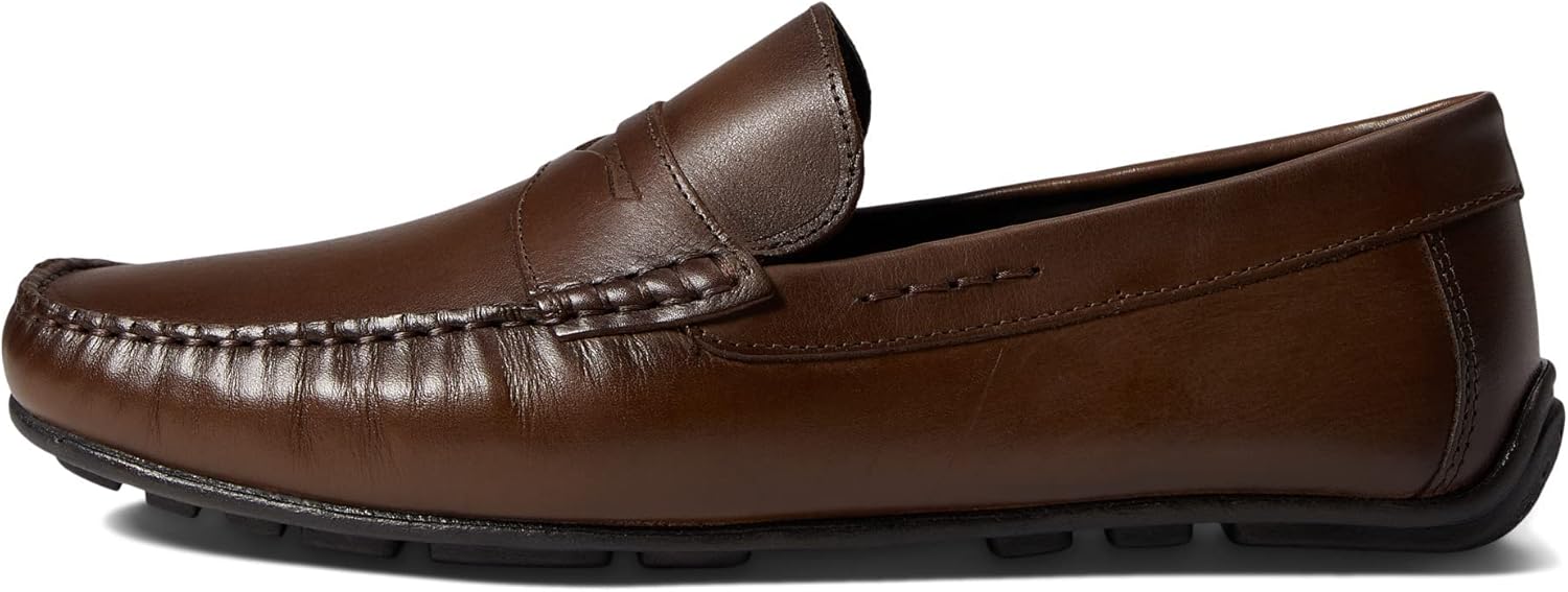 

Мужские кожаные повседневные лоферы с пенни Marc Joseph New York, коричневый