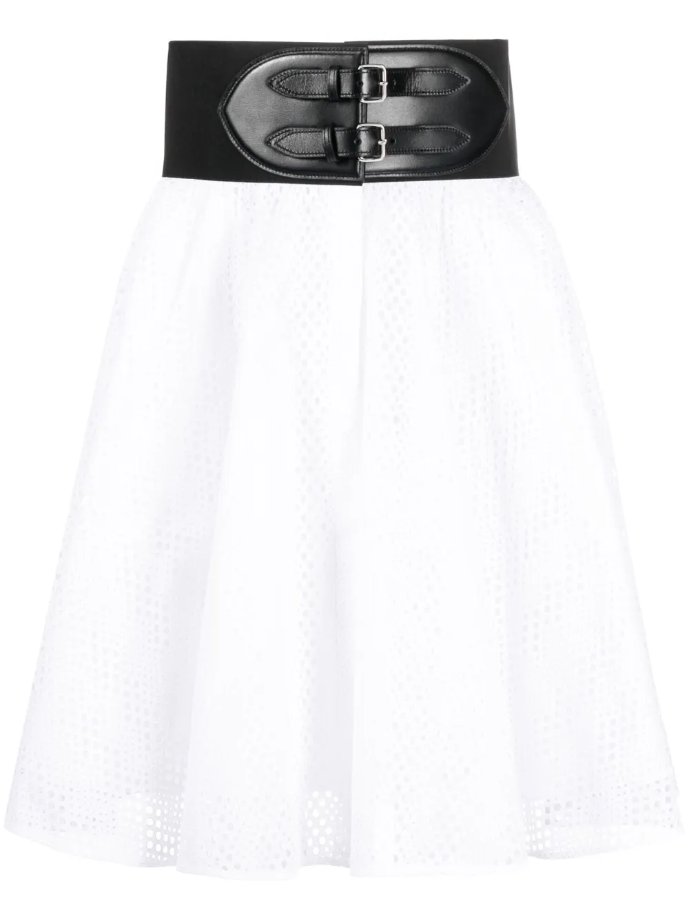 

Расклешенная юбка с поясом Alaïa, белый