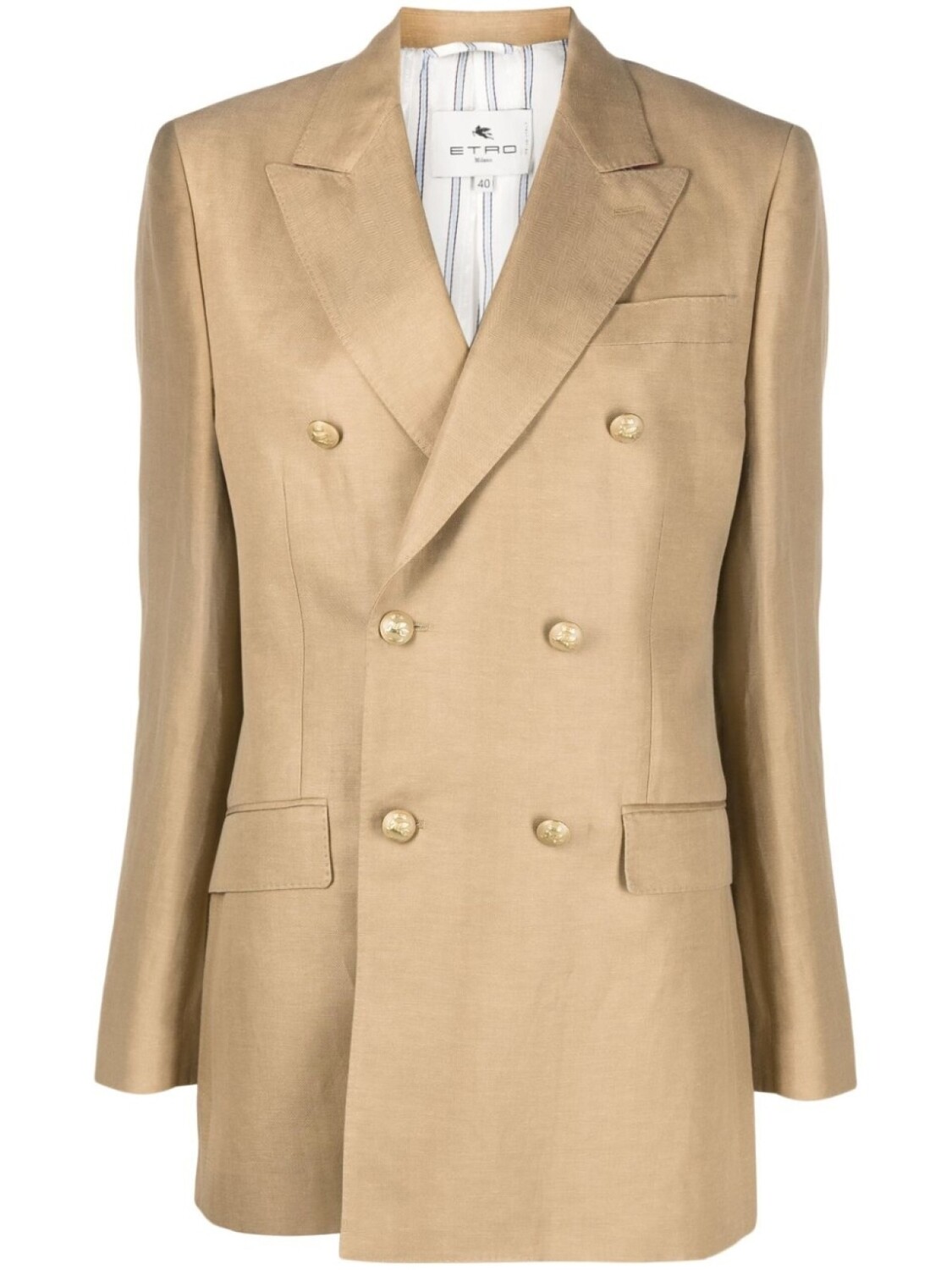 

ETRO двубортный пиджак, коричневый