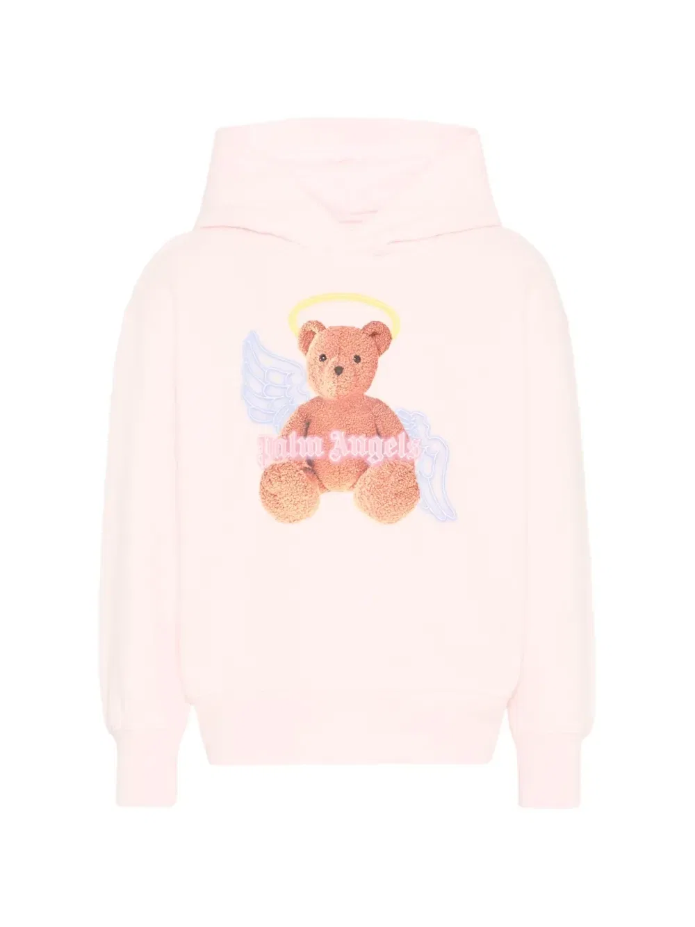 Худи с принтом тедди Palm Angels Kids, розовый