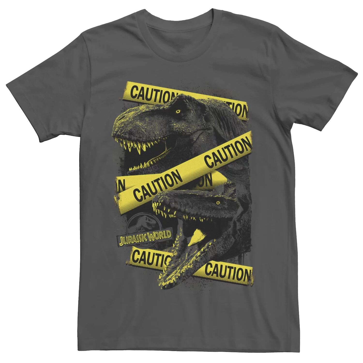 

Мужская футболка Jurassic World Two Dinosaur Caution Splatter Licensed Character