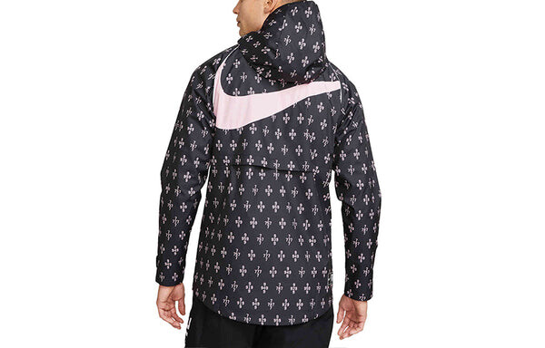 Куртка Nike Paris Saint-Germain Casual Soccer/Football Sports Woven Long Sleeves hooded Jacket Black, черный — фото 2
