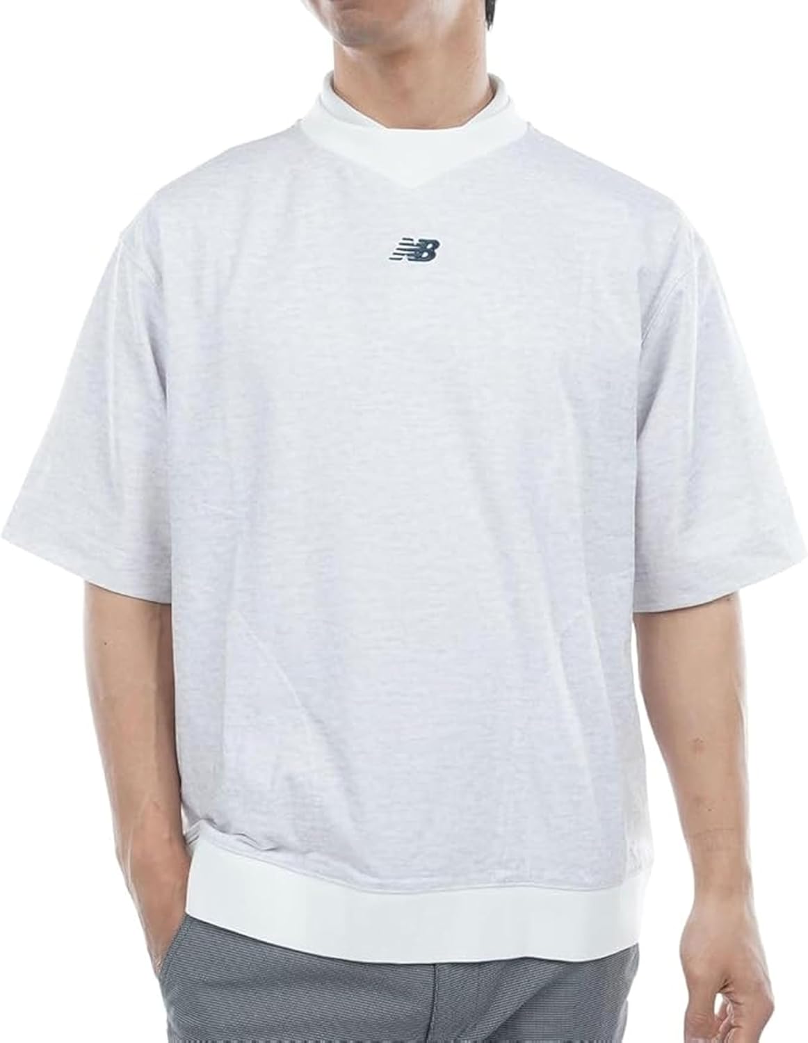 

Мужская толстовка New Balance 012-5164001 для гольфа с коротким рукавом и круглым вырезом (эластичная и хорошо скроенная), белый