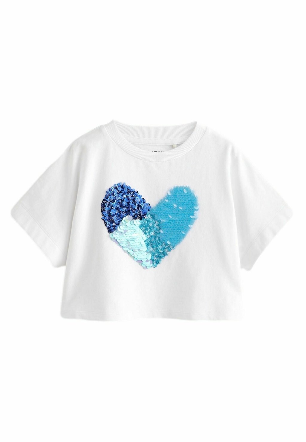 

Футболка с набивным рисунком Sequin Heart- Regular Fit Next, белая