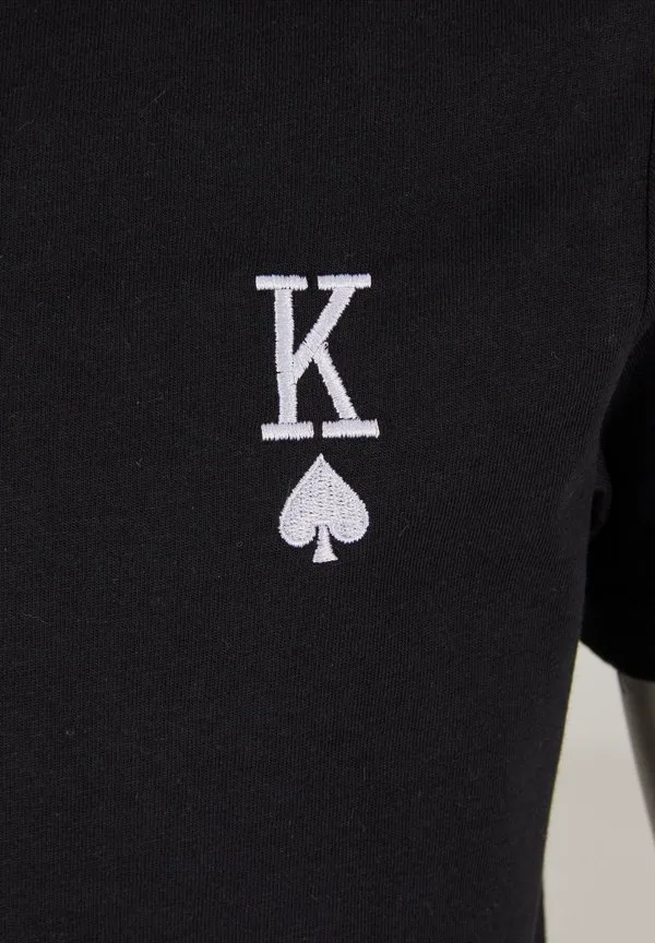Футболка с принтом «король» из карточной игры Mister Tee, Black — фото 3