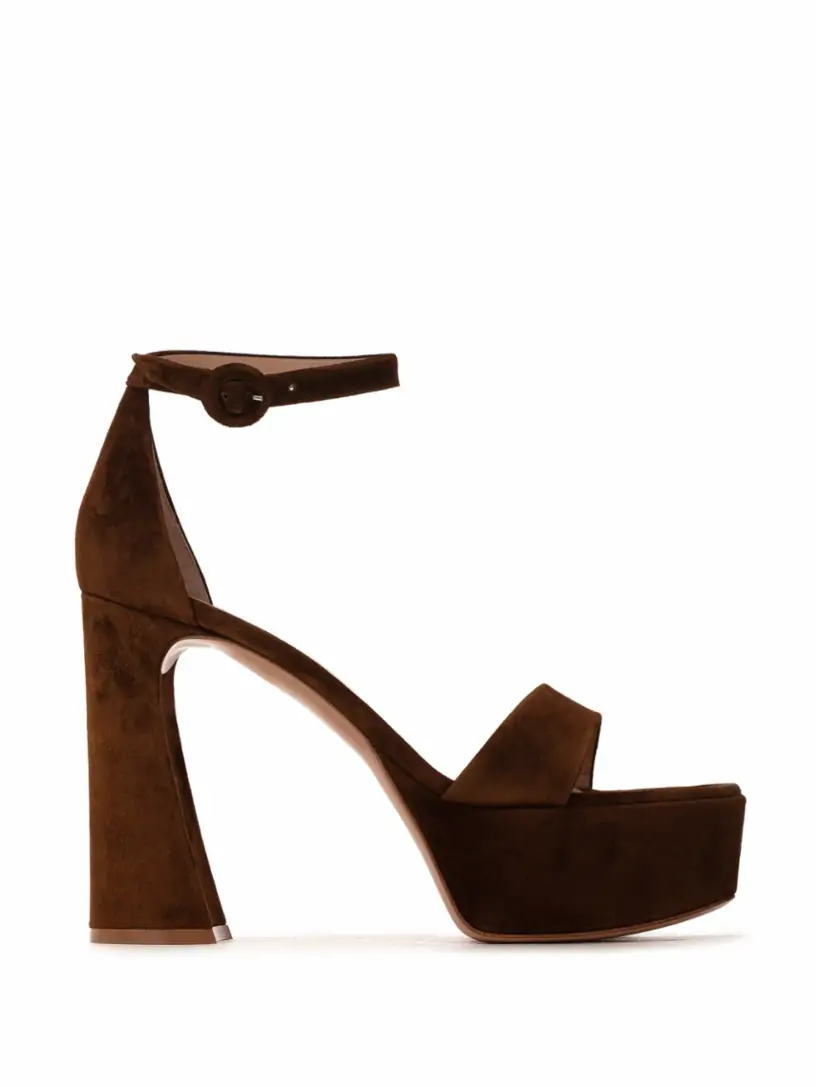 

Замшевые босоножки Holly Gianvito Rossi, бронзовый