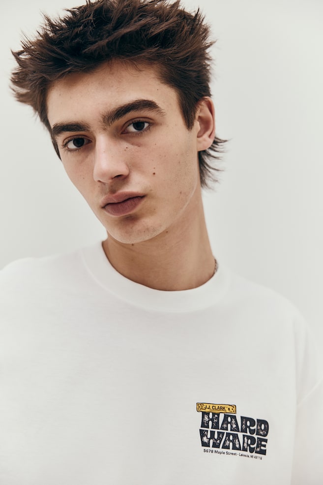 

Футболка свободного кроя с принтом H&M, мультиколор