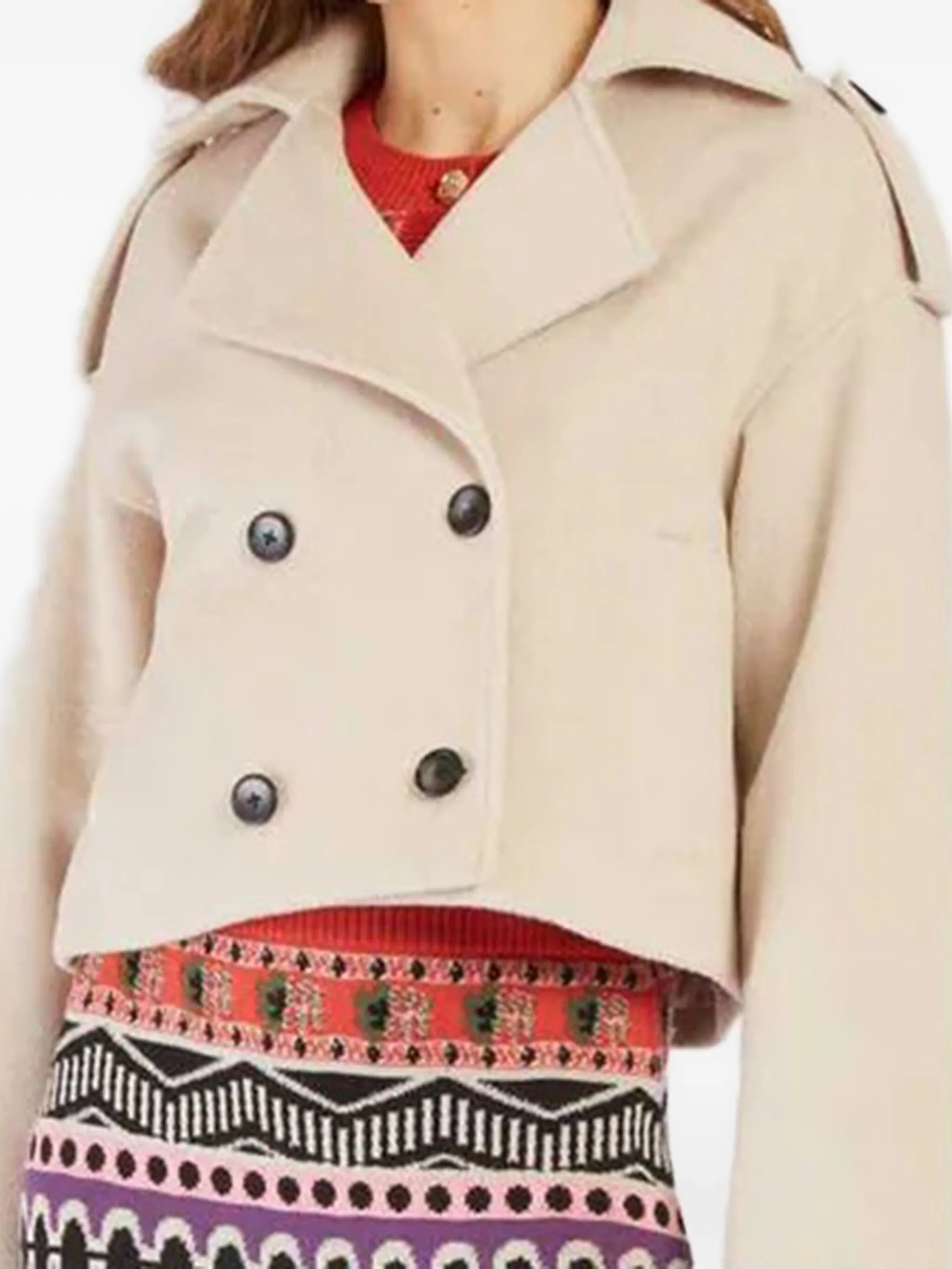 

Укороченная куртка Riason Derhy, бежевый