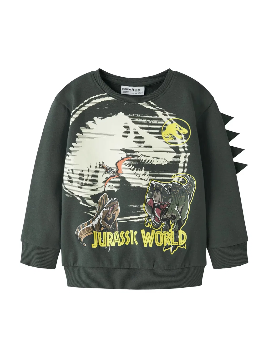 Толстовка Name It NMMJal Jurassic World темно-зеленого цвета