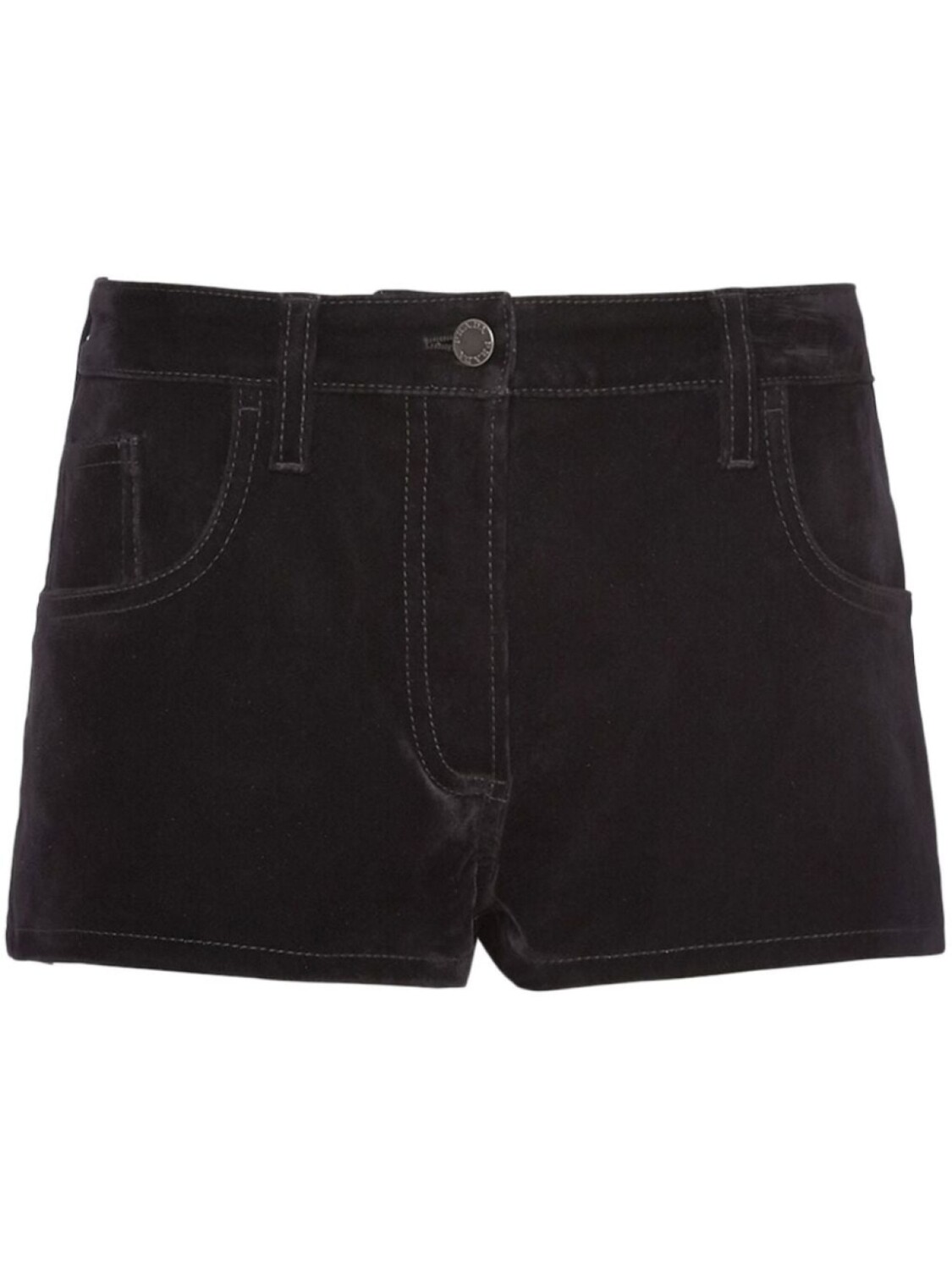 

Prada джинсовые шорты с логотипом, черный