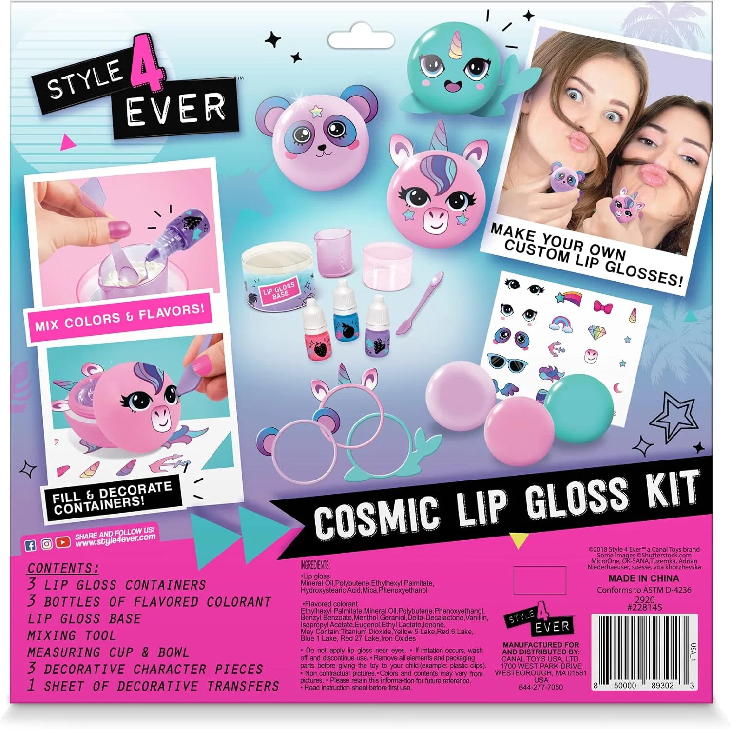 Набор для создания блеска для губ Cosmic Lip Gloss Kit Canal Toys, мультиколор — фото 4