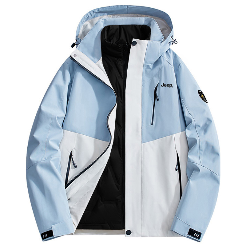 

Jeep Куртка из коллекции Leisure Unisex, Blue [90 Fill Power White Duck Down Liner+Hard Shell Windbreaker Jacket Two-Piece Set]