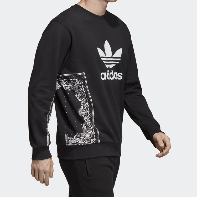 Круглый вырез пуловер толстовка мужская Adidas Originals — фото 4