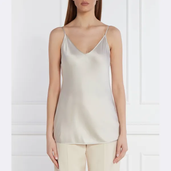 

Шелковый топ свободного кроя Lucca Max Mara, серый