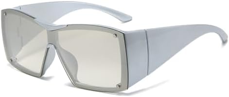 

Солнцезащитные очки 2027 года для мужчин и женщин, увеличенного размера, с градиентными линзами из поликарбоната, стиль оправы, защита от ультрафиолета UV400 MTZJH, C8