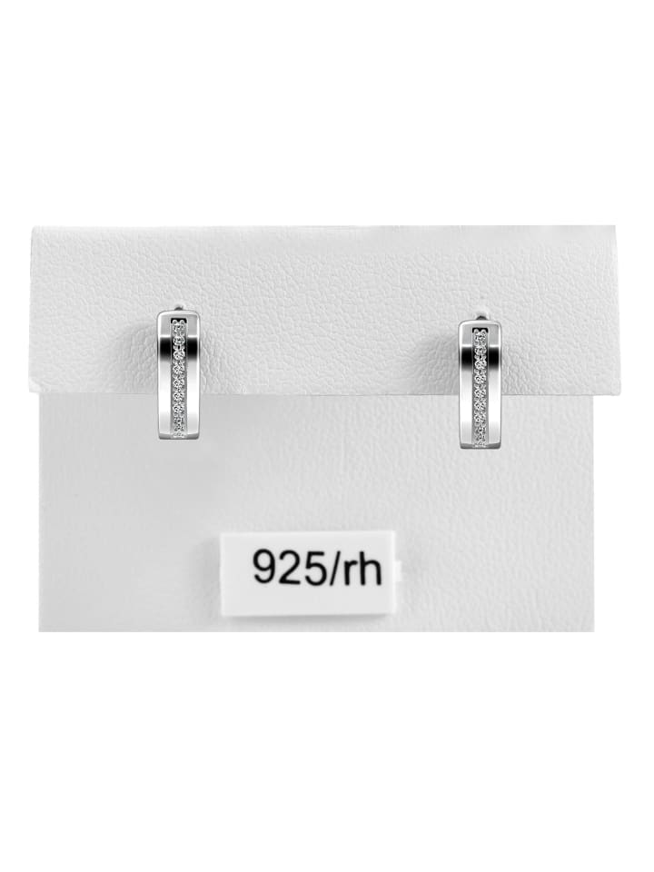 

Adeliás Женские серьги - серьги-кольца на шарнирах из серебра 925 пробы с кубическим цирконием в серебре