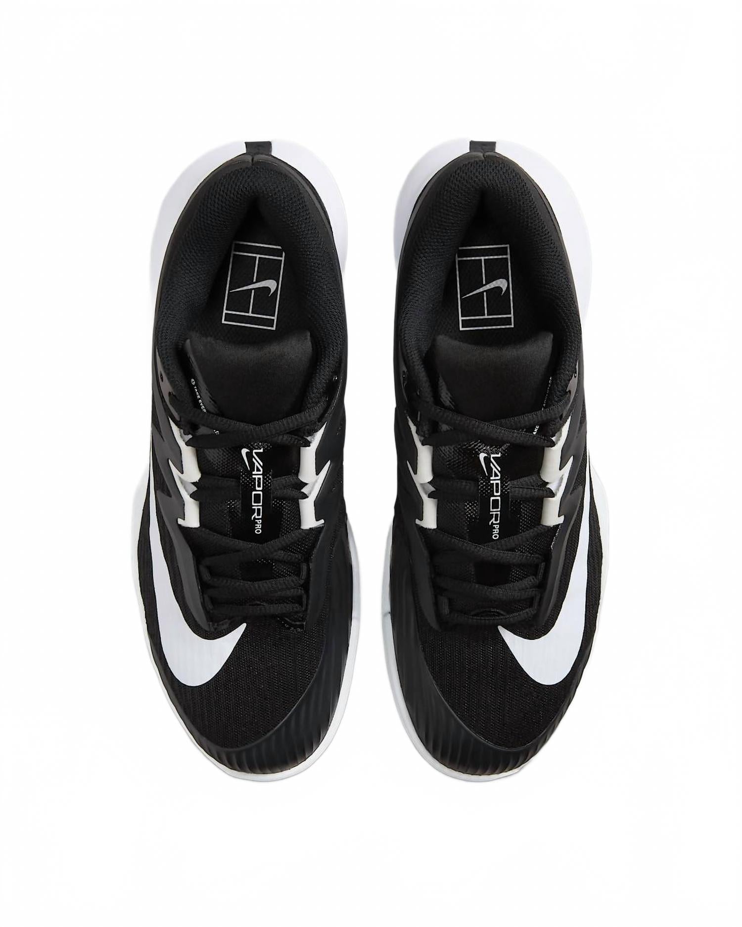 Женские теннисные кроссовки Nike Zoom Vapor Pro 3 HC в черно-белом цвете — фото 4
