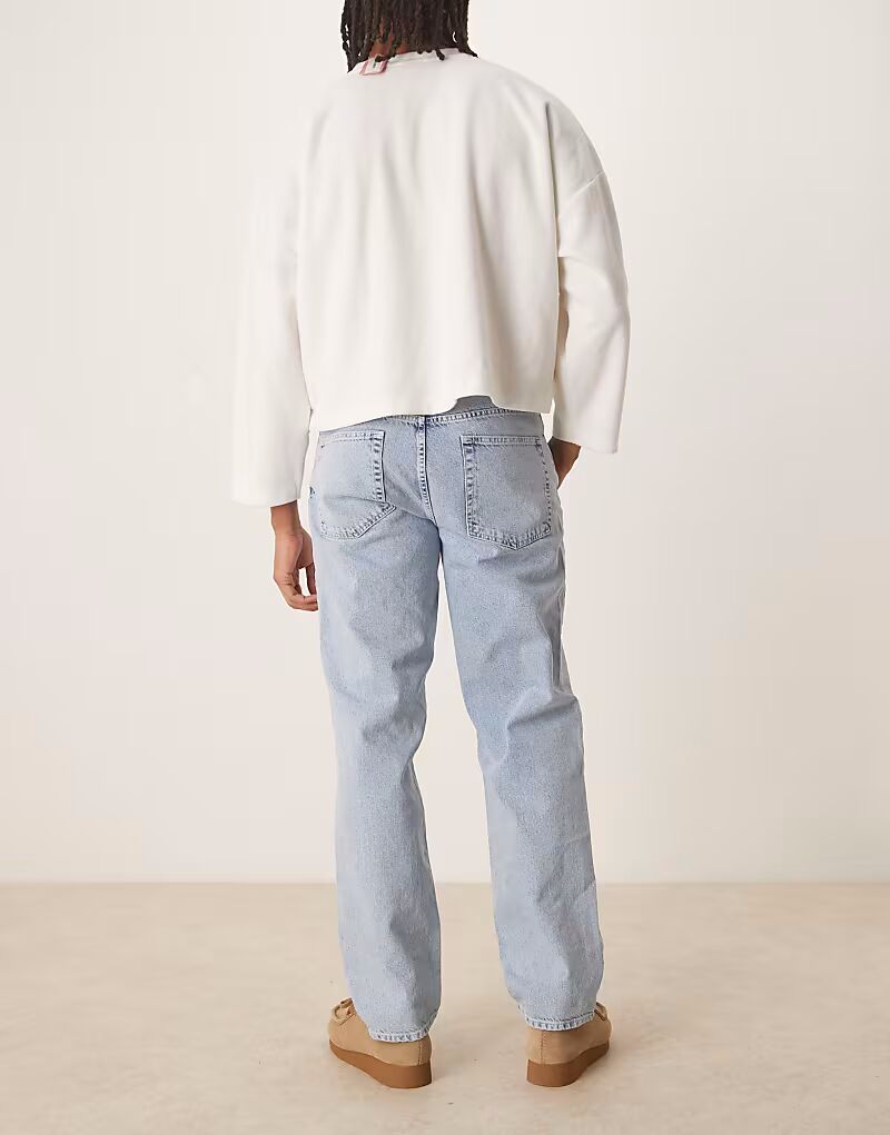 

Прямые джинсы ASOS DESIGN светло-голубого цвета