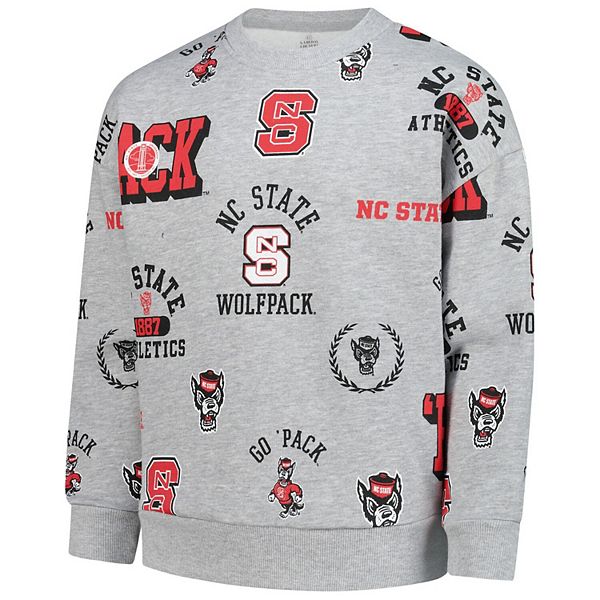 Детская толстовка heather gray nc state wolfpack always on repeat Gameday Couture — фото 3