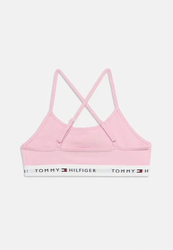 Топ-бралетт Tommy Hilfiger 2 pack signature repeat logo underband bralettes underwired bra, розовый/бретон — фото 2