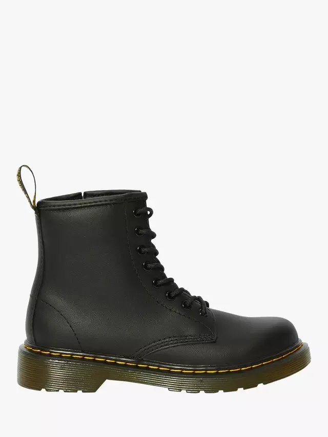 Ботинки детские Dr. Martens 1460, кожаные на шнуровке, черные