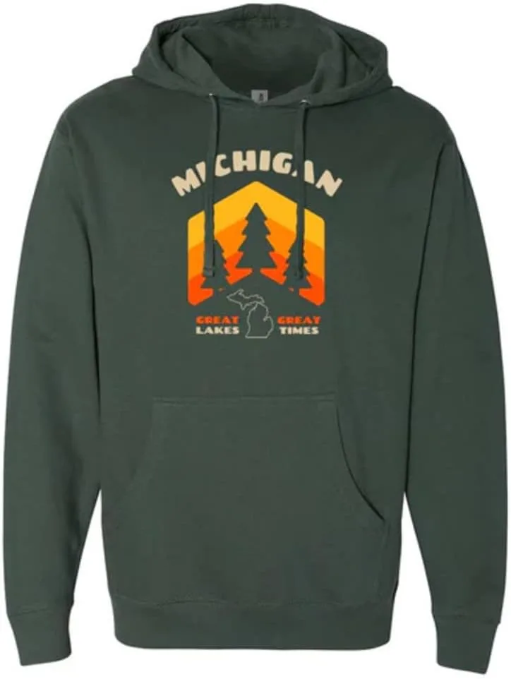 

Толстовка Michigan Pines от Detroit Shirt Company в цвете Alpine Green