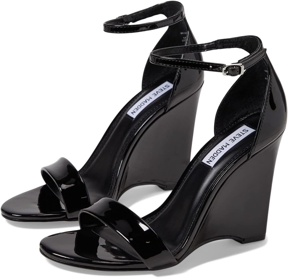 

Босоножки Mallor Wedge Sandal Steve Madden, цвет Black Patent