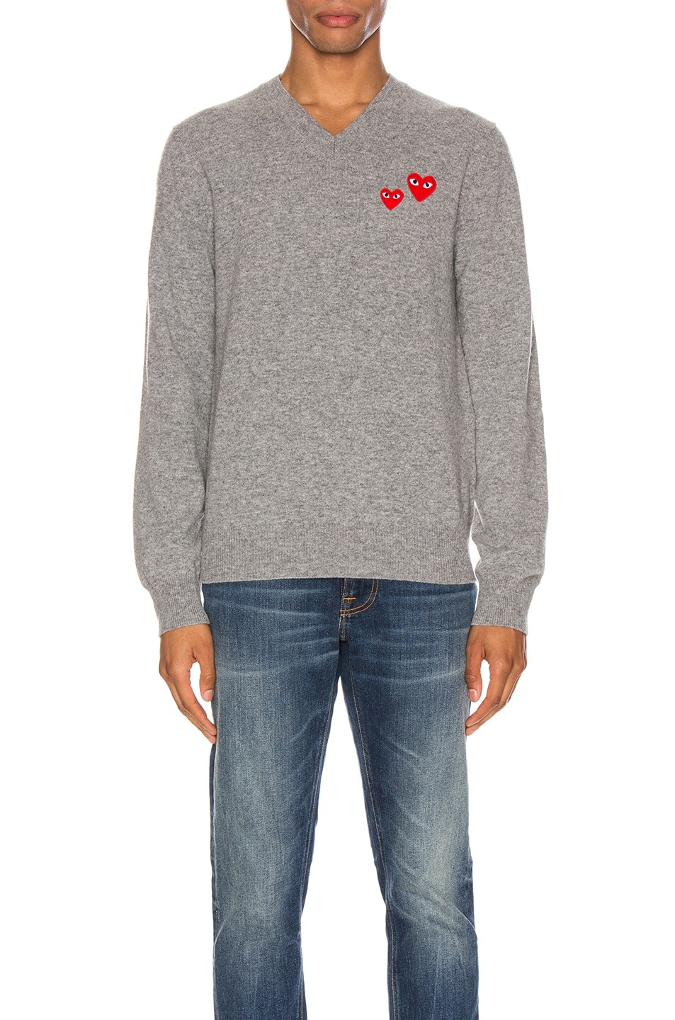 

Свитер Comme des Garçons Multi Heart Pullover, серый