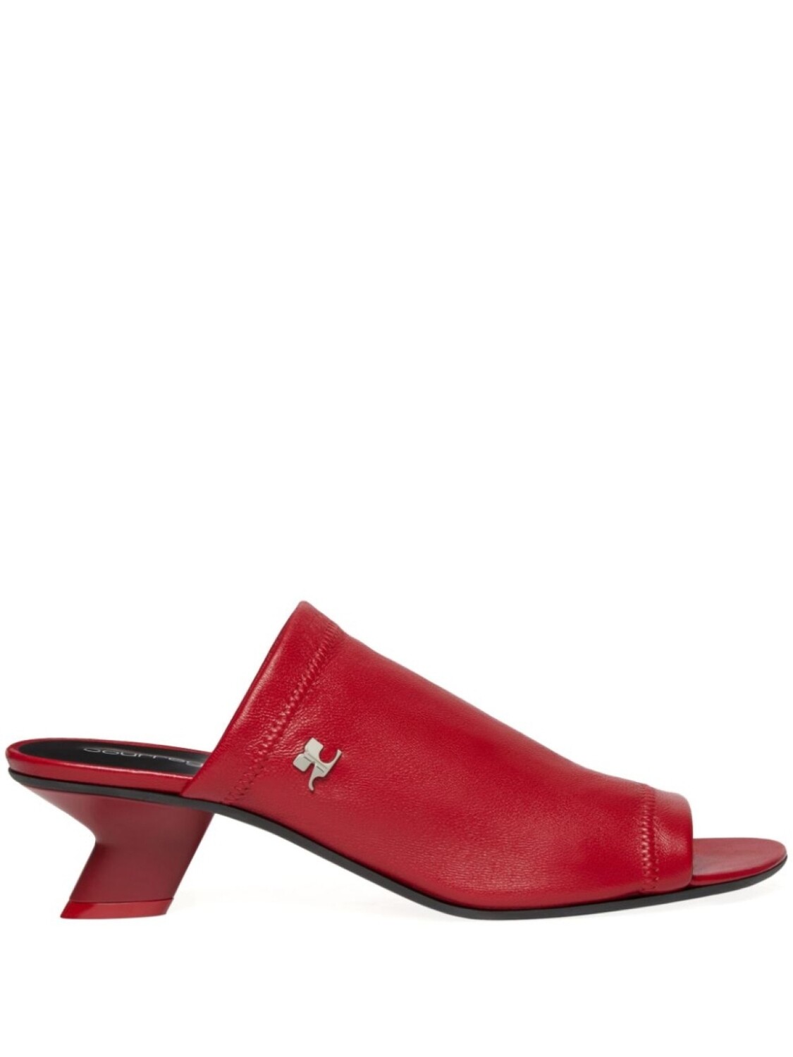 Courrèges мюли с квадратным носком, красный