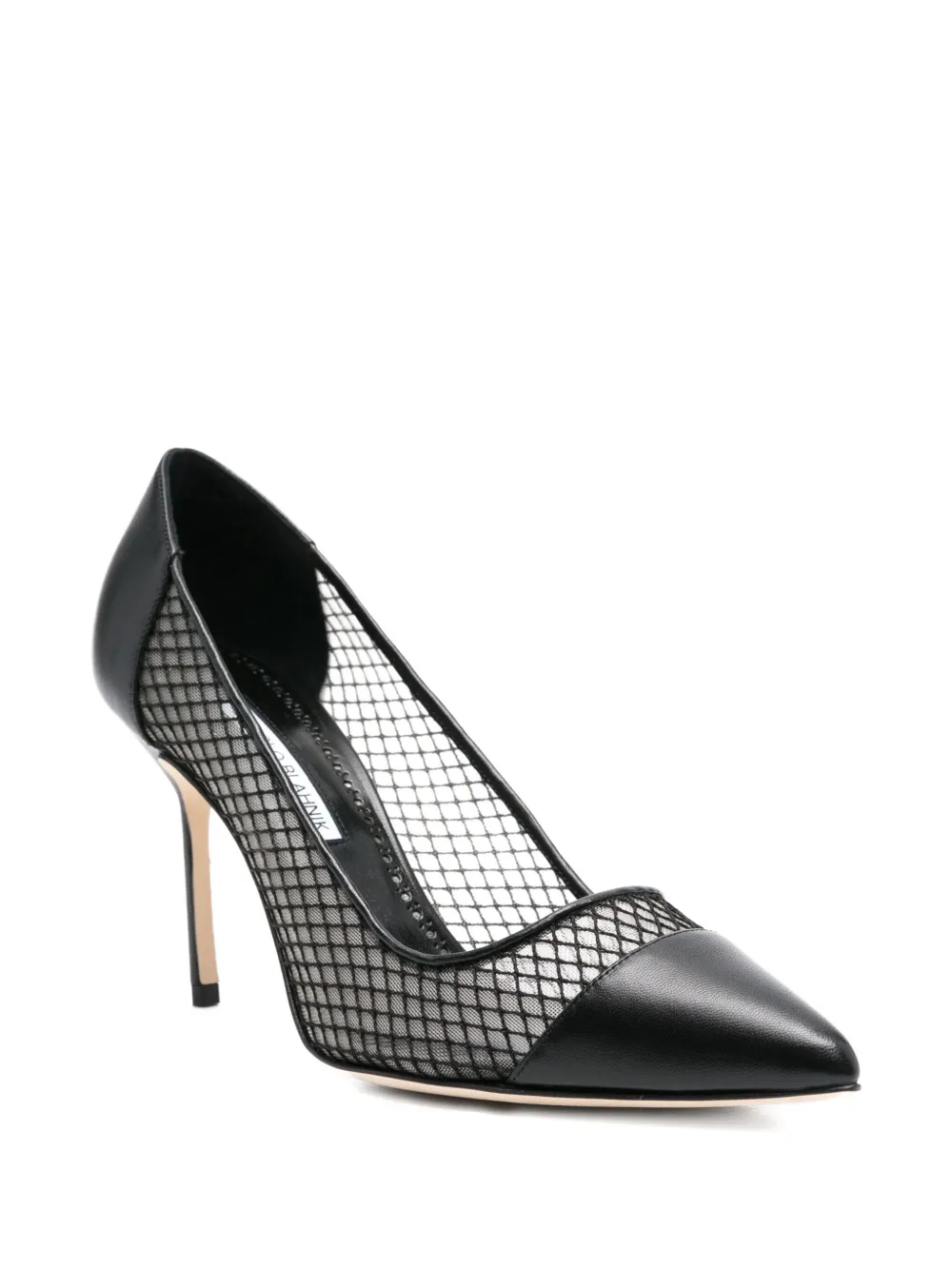 Туфли-лодочки из сетки с заостренным носком Manolo Blahnik, черный — фото 2