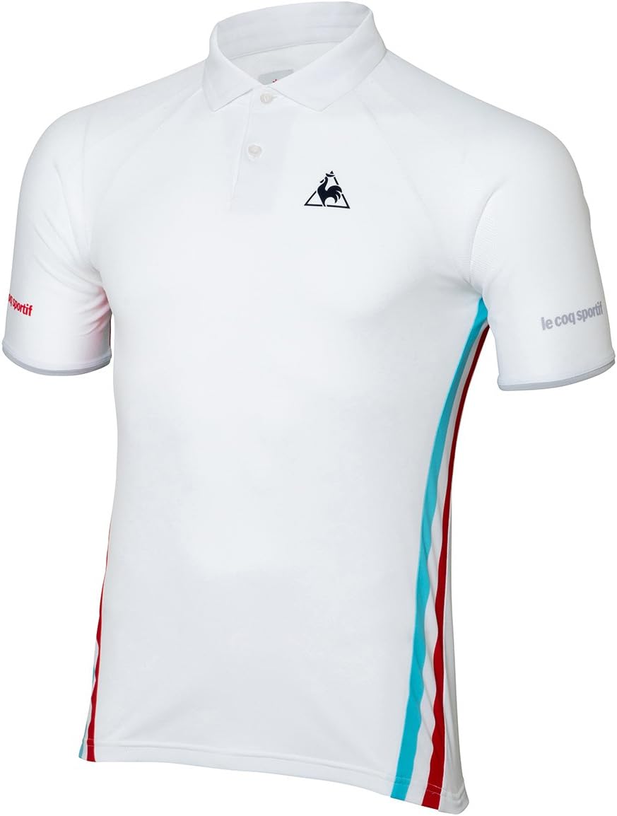 

Мужская теннисная рубашка-поло Le Coq Sportif с коротким рукавом QTMLJA40, белый