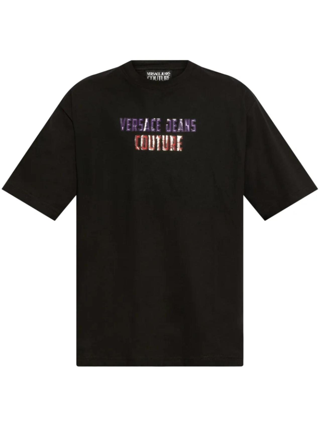 

Футболка с принтом логотипа Versace Jeans Couture, черный