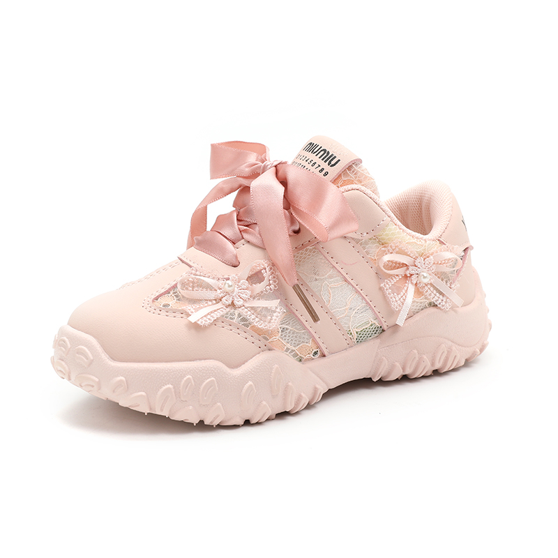 

Дышащие, нескользящие и износостойкие низкие повседневные кроссовки для детей SHIBU, розовый