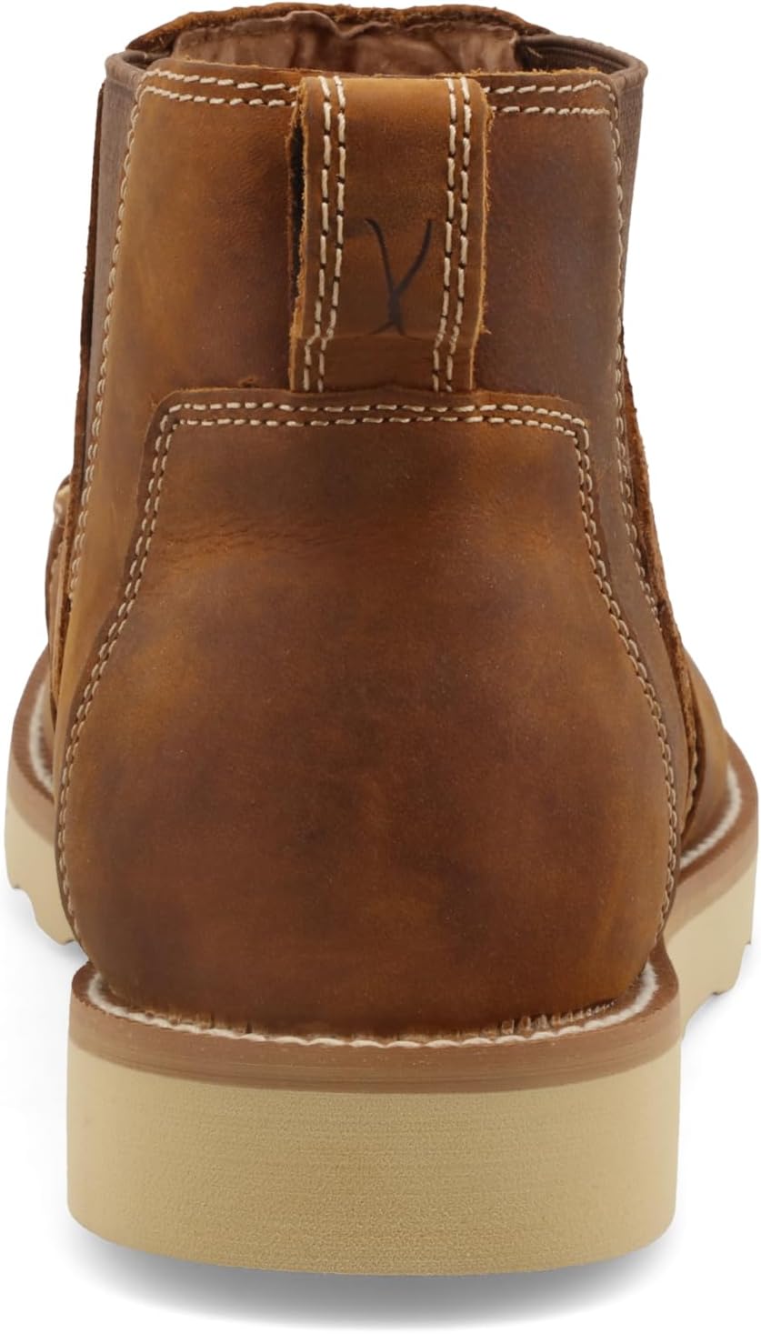 Twisted X мужские ботинки с клиньевой подошвой Chelsea 4 с мок-носком, Oiled Saddle — фото 3