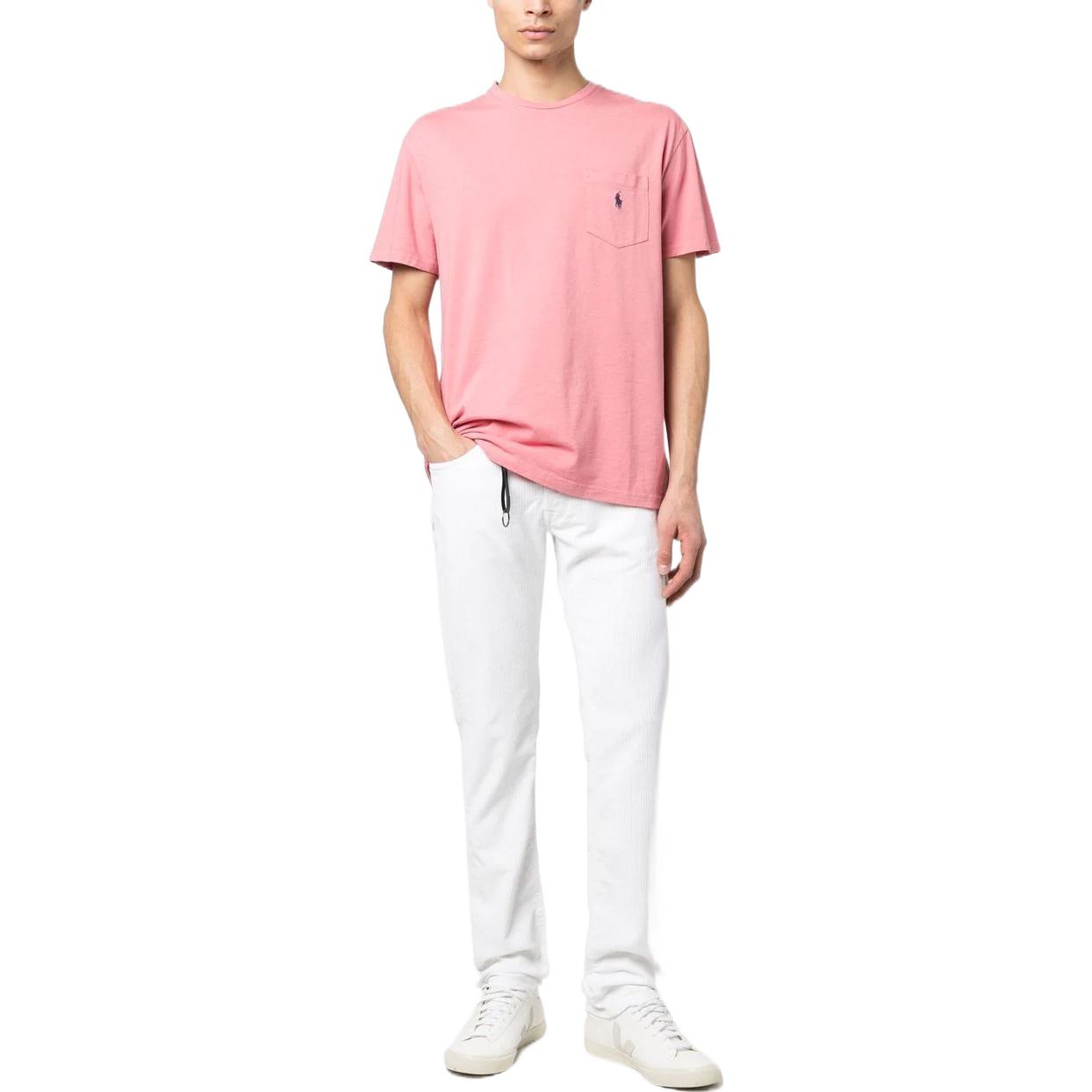 Футболка с коротким рукавом с вышитым принтом Polo Ralph Lauren, розовый — фото 4