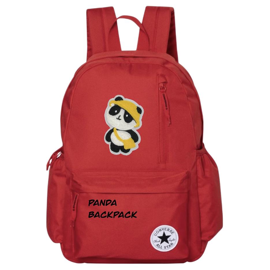 

Converse Полиэстеровый рюкзак обычный унисекс красный, Panda Backpack