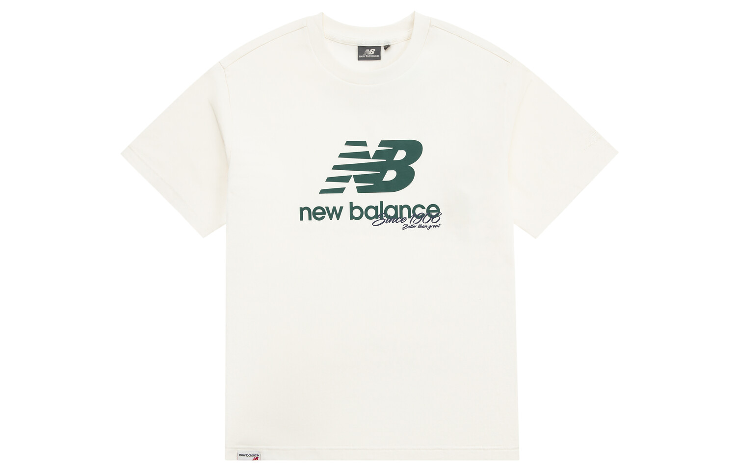 

Мужская футболка New Balance, слоновая кость