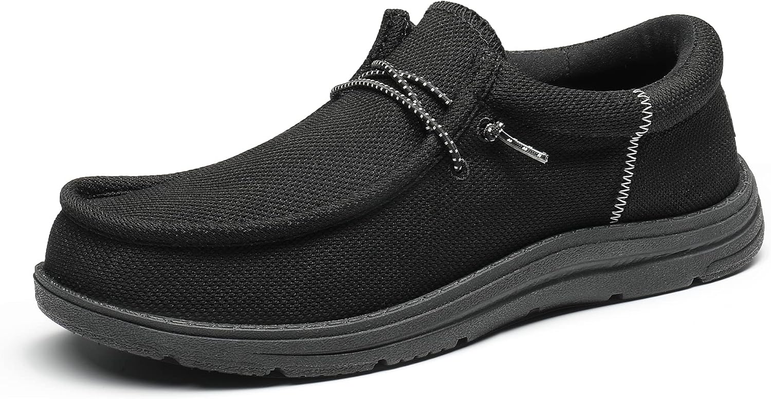 

Мужские повседневные слипоны-лоферы с поддержкой свода Bruno Marc, удобные нескользящие корабельные туфли для мужчин, черный