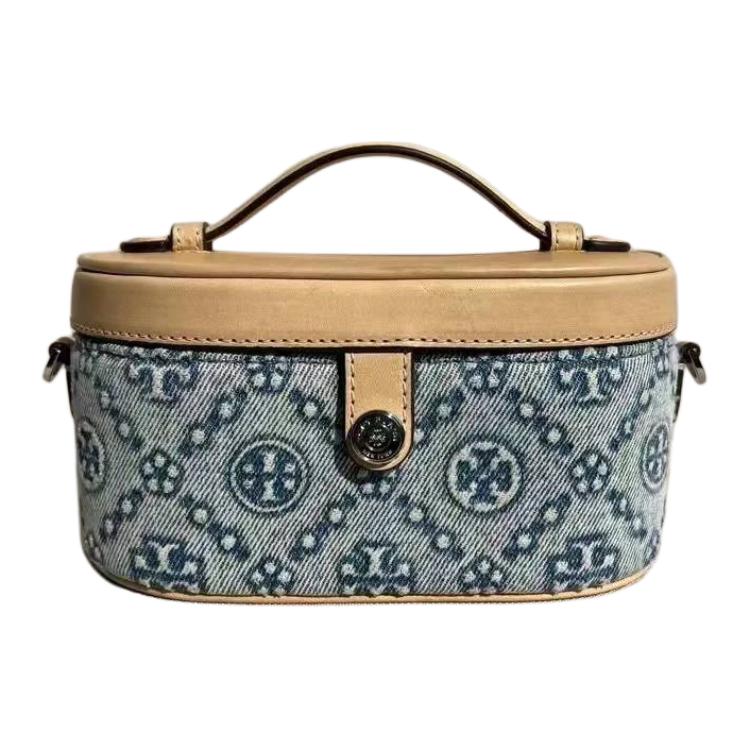 

Tory Burch Миниатюрная женская косметичка с монограммой T, синяя