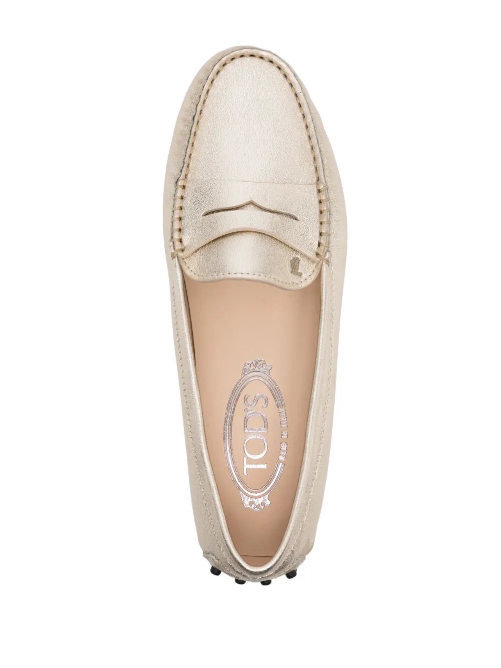 Лоферы Gommino TOD'S, золотой — фото 4